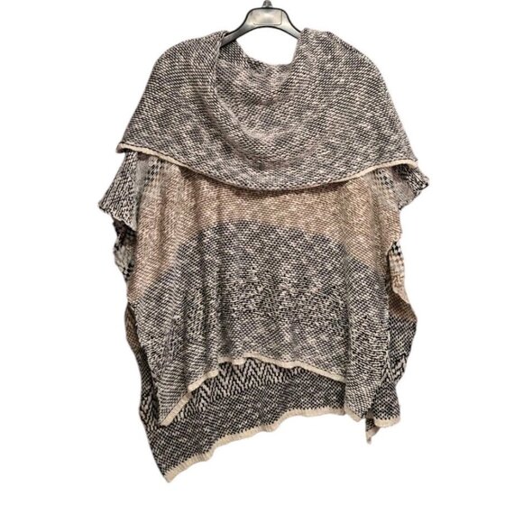 Umgee Womens Medium /Large Cowl Neck  Poncho  Bohemian Knitwear - Picture 4 of 7